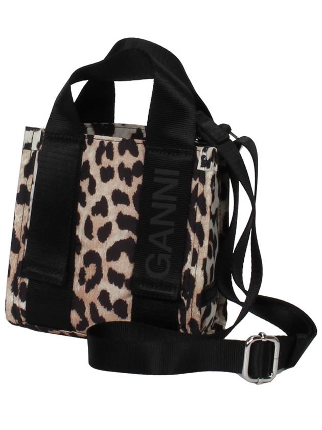 Leopard Print Recycled Tech Mini Tote Bag - GANNI - BALAAN 2