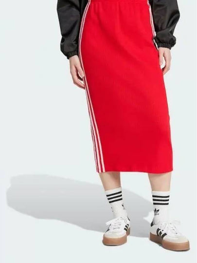 Adicolor Knit H Line Skirt Red - ADIDAS - BALAAN 2