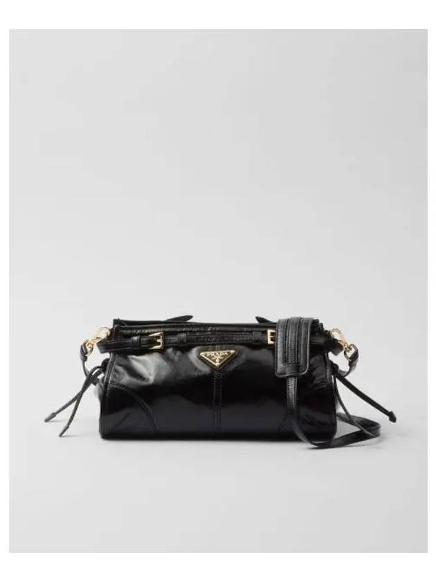 Small Leather Shoulder Bag Black - PRADA - BALAAN 2