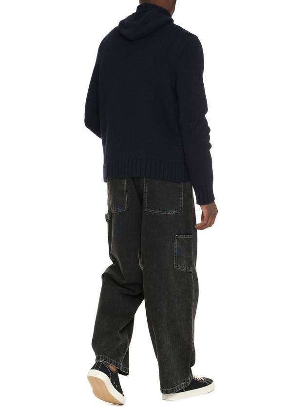 Texture Hooded Knit Top Navy - BOTTEGA VENETA - BALAAN 5