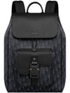 Saddle Oblique Jacquard Grained Calfskin Backpack Black - DIOR - BALAAN 2