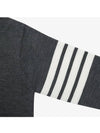 4 Bar Armband Classic Merino Wool Knit Top Dark Grey - THOM BROWNE - BALAAN 4