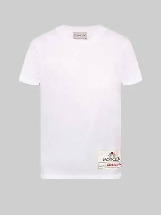 8C00017 809CR 001 White Red Women’s Short Sleeves - MONCLER - BALAAN 2