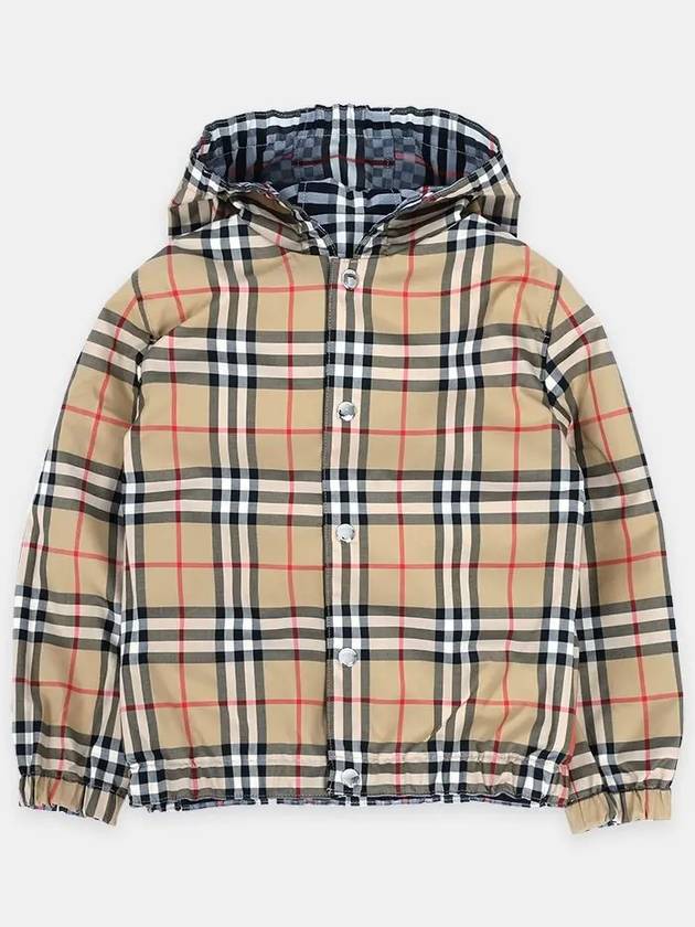 Women's Check Reversible Hooded Jacket - BURBERRY - BALAAN 3