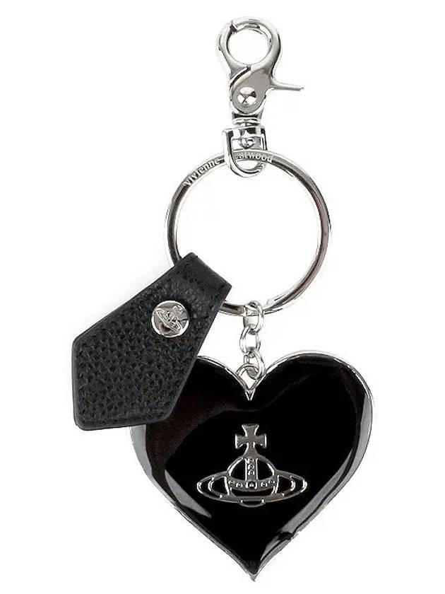 Heart ORB Leather Key Holder Black - VIVIENNE WESTWOOD - BALAAN 1