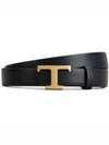 T Timeless Leather Belt Black - TOD'S - BALAAN 2