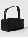 Brick Cassette Intrecciato Small Shoulder Bag Black - BOTTEGA VENETA - BALAAN 4