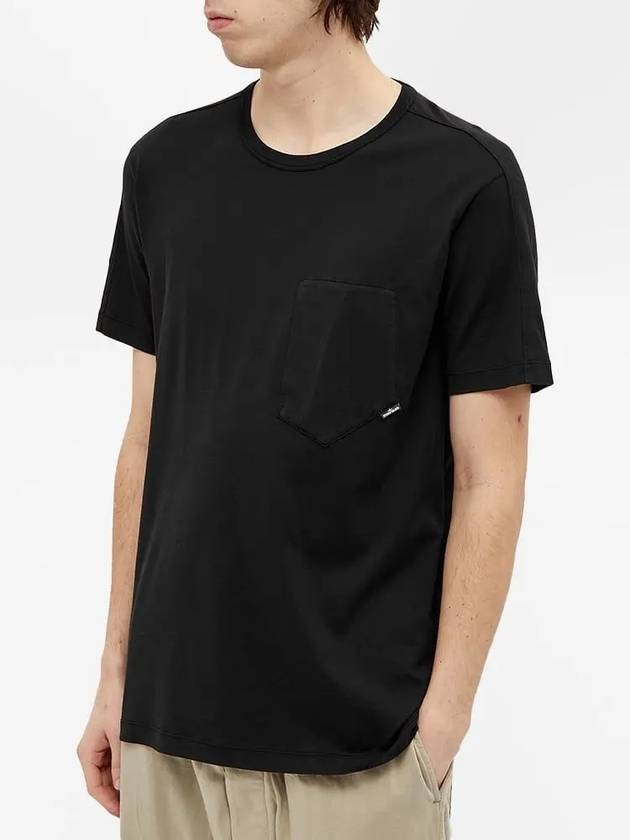 Shadow Project Back Printing Pocket Short Sleeve T-Shirt Black - STONE ISLAND - BALAAN 4