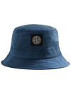 Econyl Regenerated Nylon Bucket Hat Avio Blue - STONE ISLAND - BALAAN 2