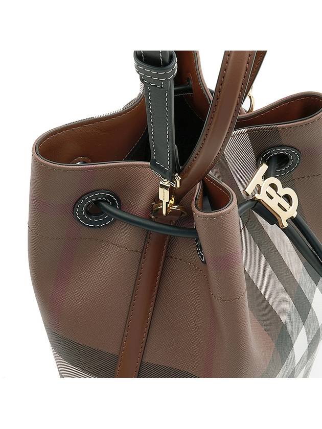 Small TB Bucket Bag Dark Birch Brown - BURBERRY - BALAAN 9