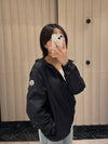 Fegeo Logo Patch Zip Up Hoodie Black - MONCLER - BALAAN 3