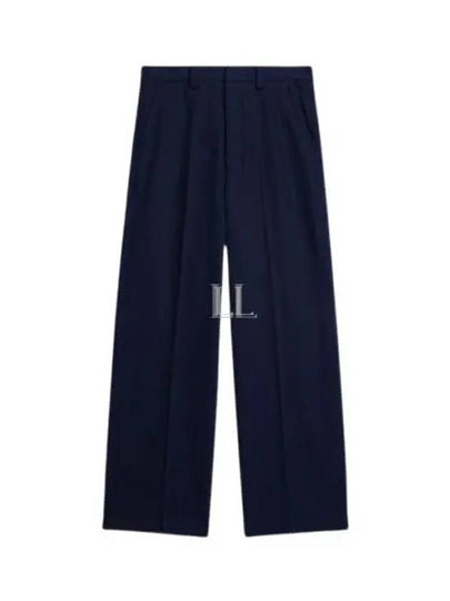 Cotton Wide Pants Navy - AMI - BALAAN 2