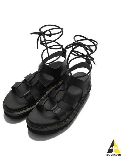 Hydro Natilla Gladiator Leather Sandals Black - DR. MARTENS - BALAAN 2