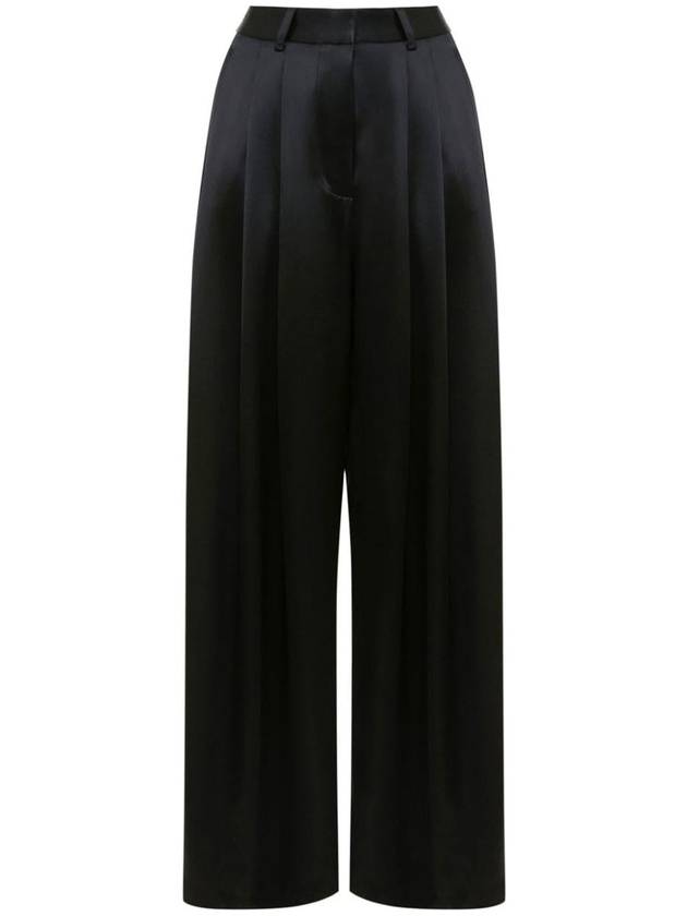 High Waist Satin Wide Pants Black - JW ANDERSON - BALAAN 2