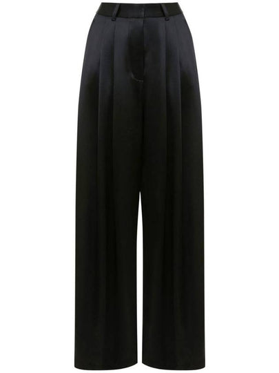 High Waist Satin Wide Pants Black - JW ANDERSON - BALAAN 2