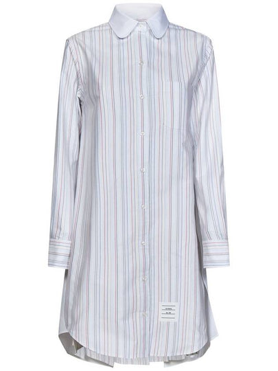 Pleated Back Striped Oxford Short Dress - THOM BROWNE - BALAAN 2