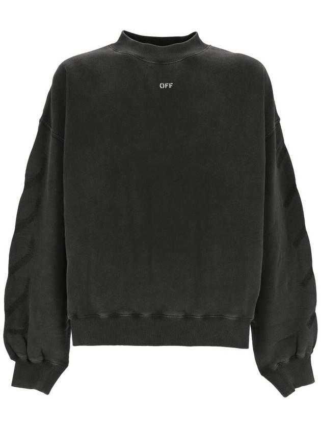 Print Cotton Sweatshirt Black - OFF WHITE - BALAAN 2