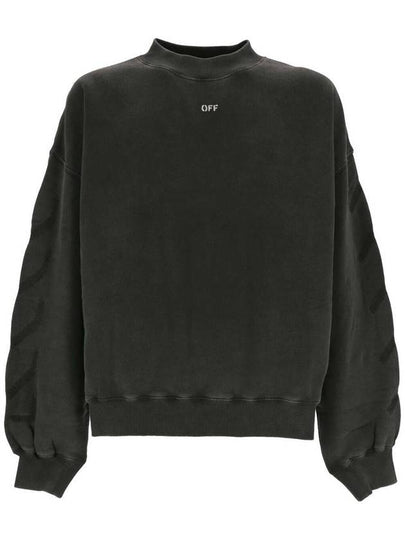 Print Cotton Sweatshirt Black - OFF WHITE - BALAAN 2