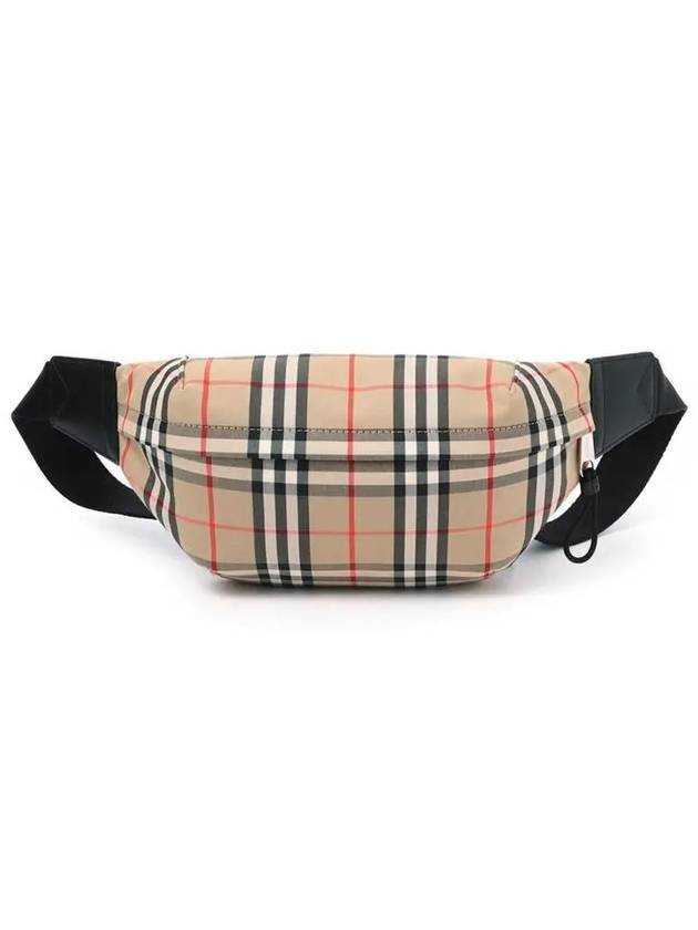 Medium Vintage Check Bonded Cotton Belt Bag Beige - BURBERRY - BALAAN 3