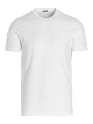 Slim Fit Organic Ice Cotton Short Sleeve T-Shirt White - ZANONE - BALAAN 1