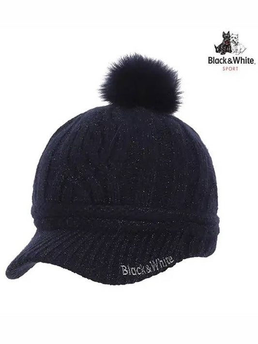 Women’s Knit Ball Cap 8512LXAKNAVY - BLACK&WHITE - BALAAN 1