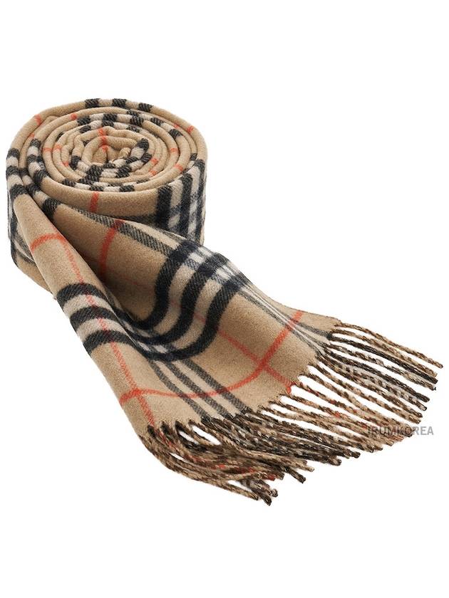 Check Reversible Cashmere Scarf Brown Sand - BURBERRY - BALAAN 9