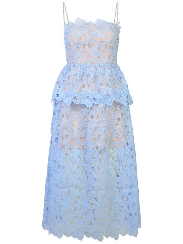 Self-Portrait Light Blue Polyester Dress - SELF PORTRAIT - BALAAN 1