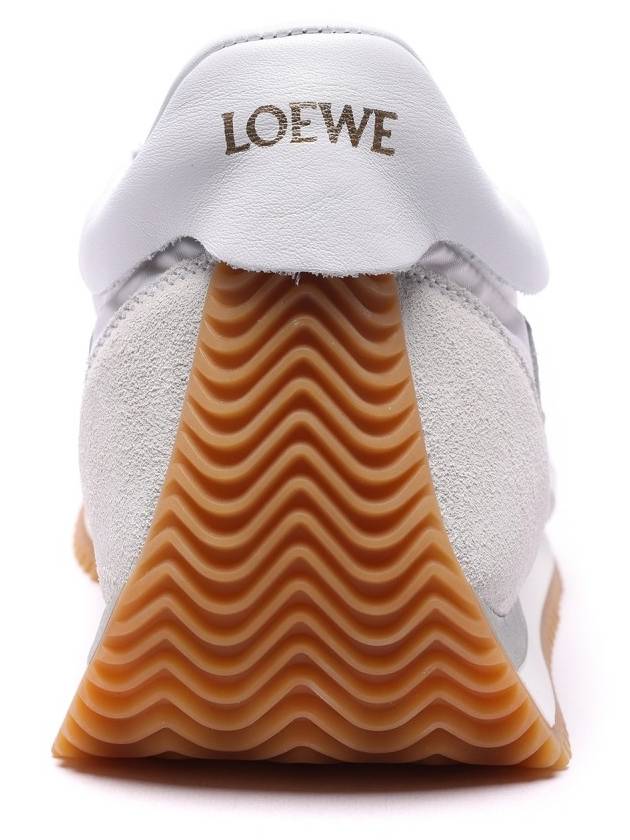 Flow Runner Suede Nylon Sneakers White - LOEWE - BALAAN 5