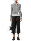 Women's 4-Bar Funnel-Neck Zip-Up Jacket Grey - THOM BROWNE - BALAAN 3