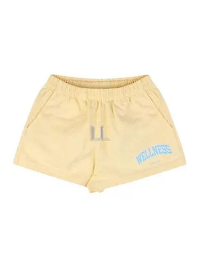 Straight Cotton Shorts Light Yellow - SPORTY & RICH - BALAAN 2