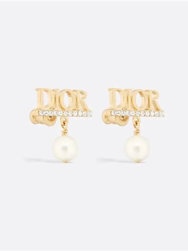 Revolution Resin Pearl Earrings Gold - DIOR - BALAAN 4