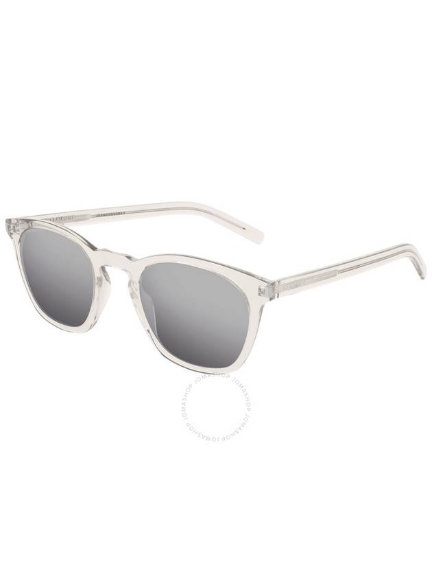 Saint Laurent Silver Square Unisex Sunglasses SL 28 SLIM 006 49 - SAINT LAURENT - BALAAN 1