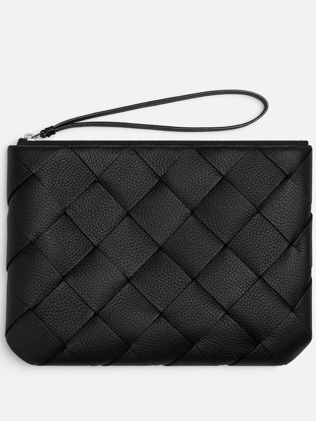 Intrecciato Clutch Bag Black - BOTTEGA VENETA - BALAAN 2