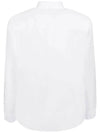 Men's Heart Embroidered Logo Long Sleeve Shirt White - AMI - BALAAN 4