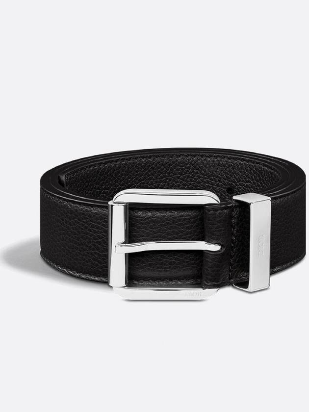 Engraved Loop Leather Belt Black - DIOR - BALAAN 4