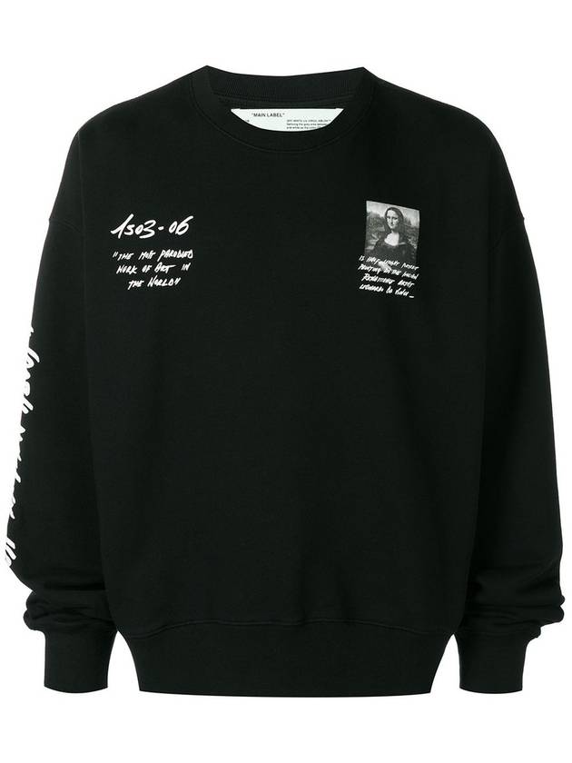 Mona Lisa Printing Logo Sweatshirt Black - OFF WHITE - BALAAN 3