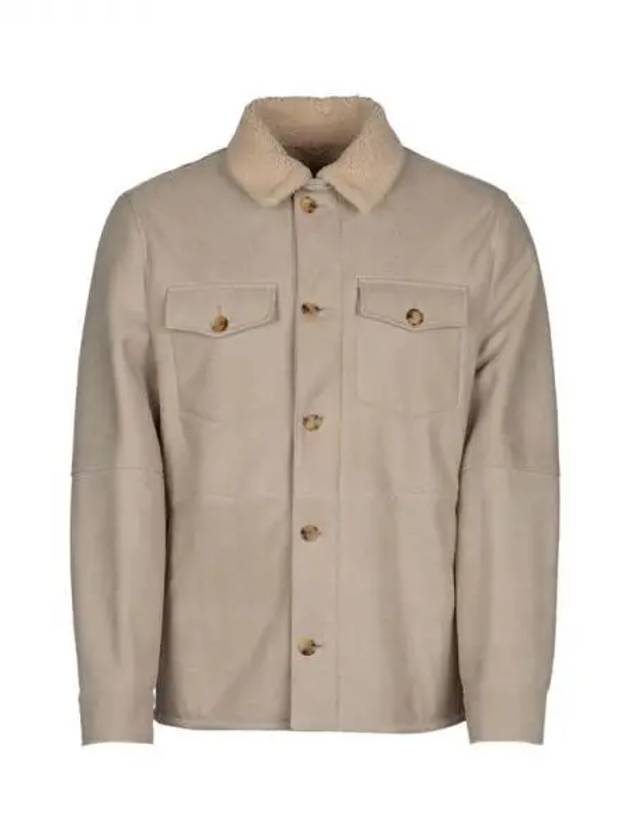 Shearling collar suede jacket - BRUNELLO CUCINELLI - BALAAN 1