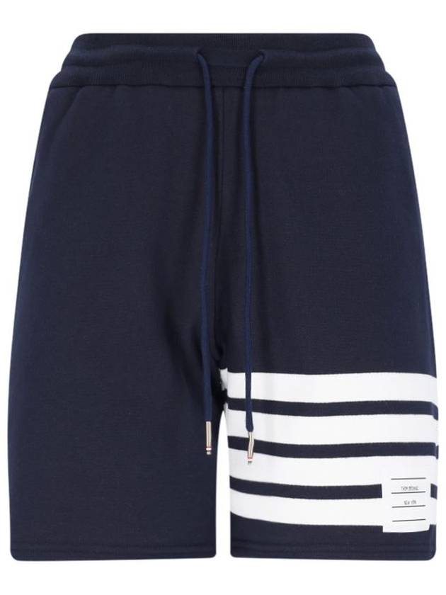 Diagonal 4 Bar Drawstring Shorts Navy - THOM BROWNE - BALAAN 2