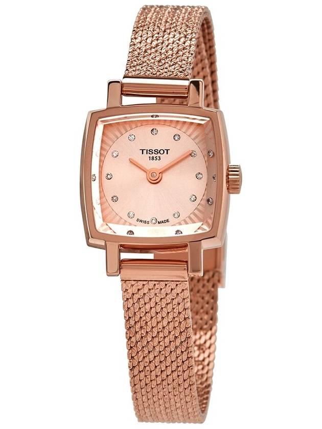 Tissot Lovely Square Diamond Rose Dial Ladies Watch T058.109.33.456.00 - TISSOT - BALAAN 1