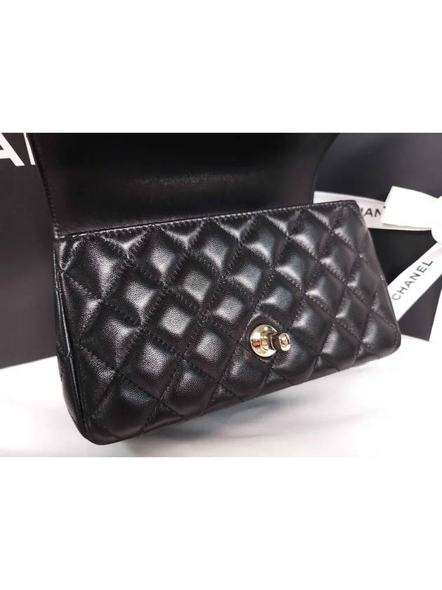 Top Handle Lambskin Cross Bag Black - CHANEL - BALAAN 6