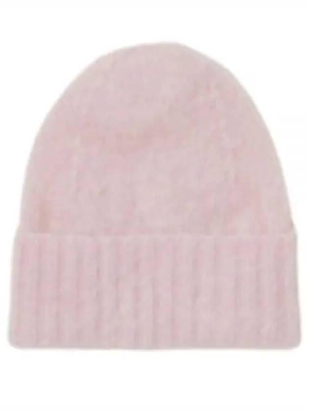 BRUSHED SUPER KID MOHAIR KNIT CAP LIGHTPINK A23AC08KM - AURALEE - BALAAN 1