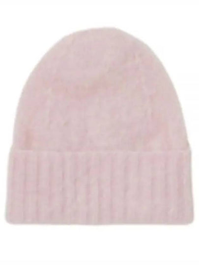 BRUSHED SUPER KID MOHAIR KNIT CAP LIGHTPINK A23AC08KM - AURALEE - BALAAN 1