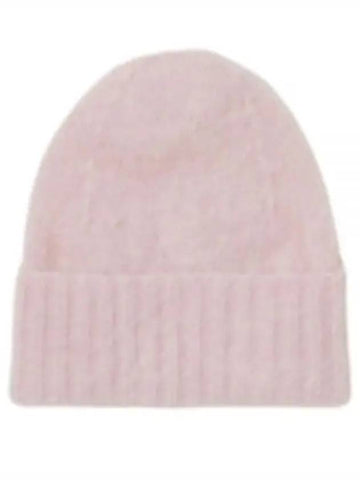 BRUSHED SUPER KID MOHAIR KNIT CAP LIGHTPINK A23AC08KM - AURALEE - BALAAN 1