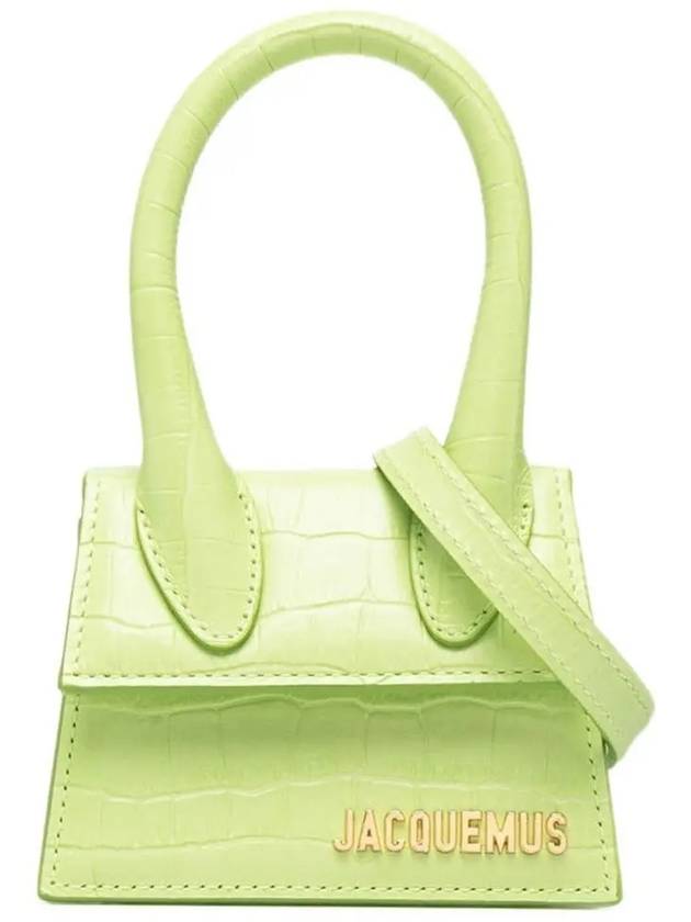 Le Chiquito Signature Croco Mini Tote Bag Light Green - JACQUEMUS - BALAAN 3