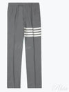 Diagonal Plain Weave Classic Wool Slacks Medium Grey - THOM BROWNE - BALAAN 2