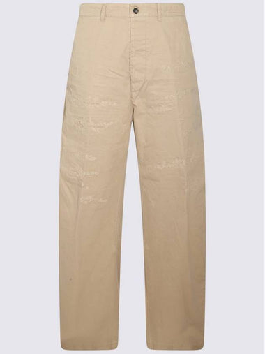 DSQUARED2 Beige Cotton Pants - DSQUARED2 - BALAAN 1