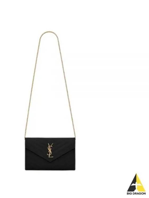 Monogram Matelasse Chain Shoulder Bag Black - SAINT LAURENT - BALAAN 2