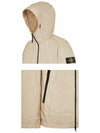 Men's Wappen Patch Nylon Hooded Jacket Beige - STONE ISLAND - BALAAN 6