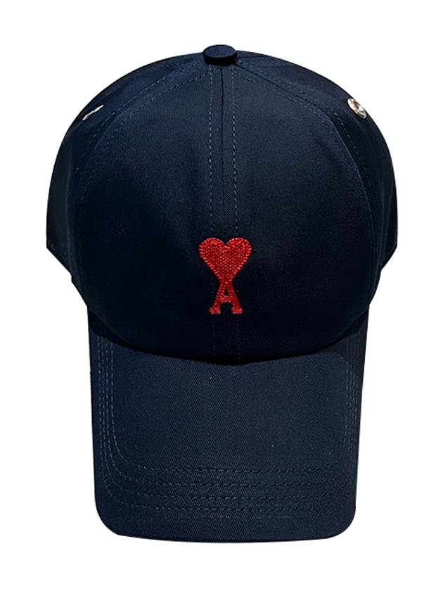 Embroidered Logo Cotton Ball Cap Blue - AMI - BALAAN 2