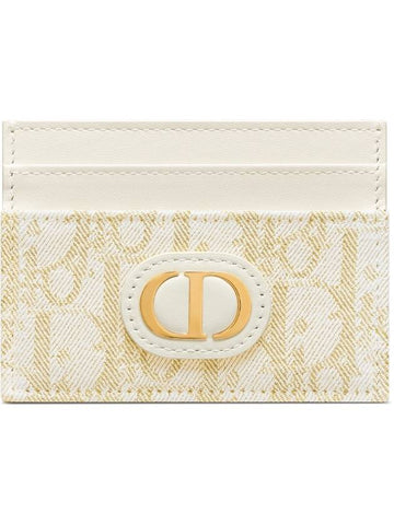 30 Montaigne Freesia Card Wallet Gold Ivory - DIOR - BALAAN 1